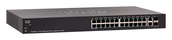 Cisco SG250X-24-K9-EU 24-Port Gigabit Switch — 2 × 10GBASE-T + 2 × 10G SFP+