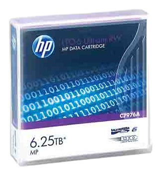 HPE C7976A LTO-6 Ultrium RW Data Cartridge — 2.5TB Native / 6.25TB Compressed
