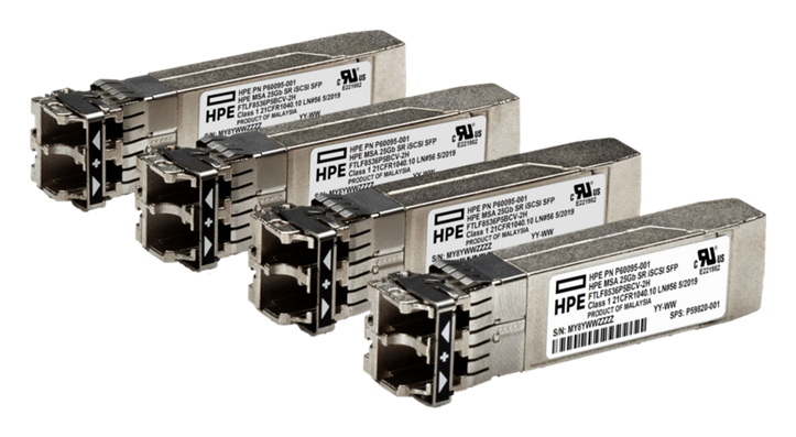 HPE P60095-001 MSA 25Gb SR iSCSI SFP28 Transceiver — Four-Pack
